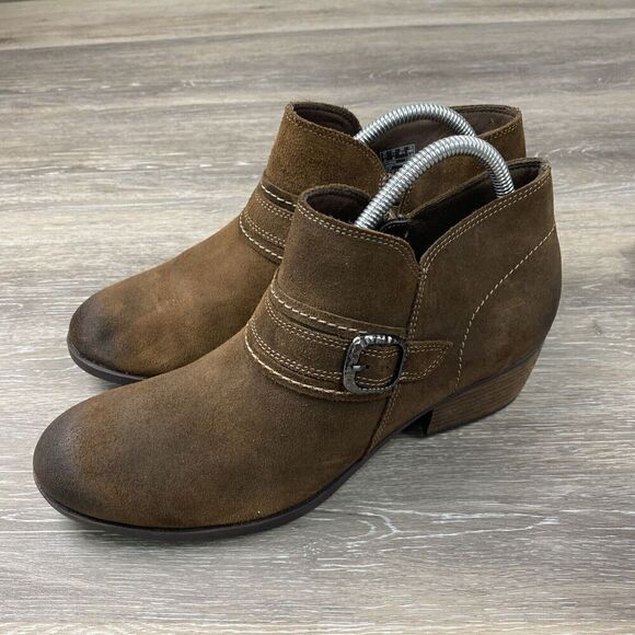 Clarks Women's Charlten Grace Ankle Boot, Taupe Oily Leather, Size 8.5 - Picture 1 of 7